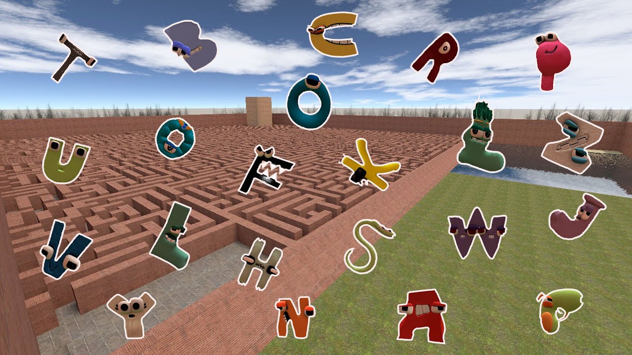 DESTROY ALL ALPHABET LORE FAMILY in MAZE ( Garry's Mod )