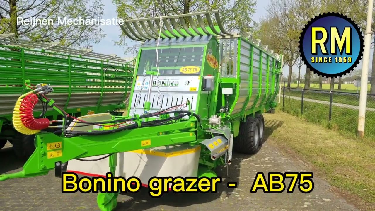 Bonino grazer AB 75 - maaiwagen / opraapwagen - Stalvoeren.