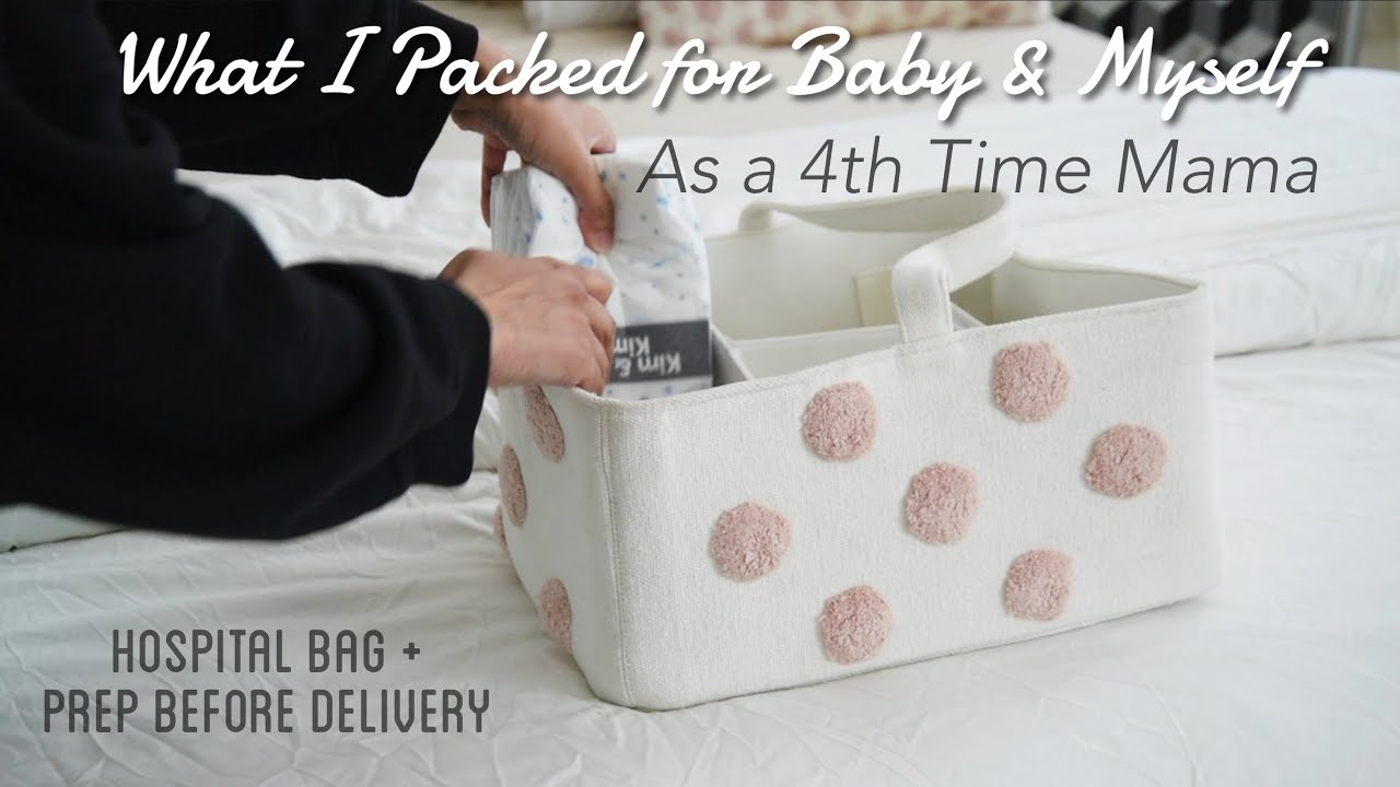 What I Packed in Hospital Bag as a 4th Time Mama | Prep Before Delivery | Nurses Gift Basket