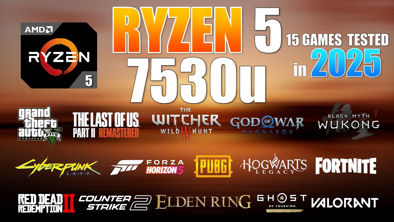 Ryzen 5 7530u in 2025 | Test in 15 Games | Ryzen 5 7530u Gaming Test