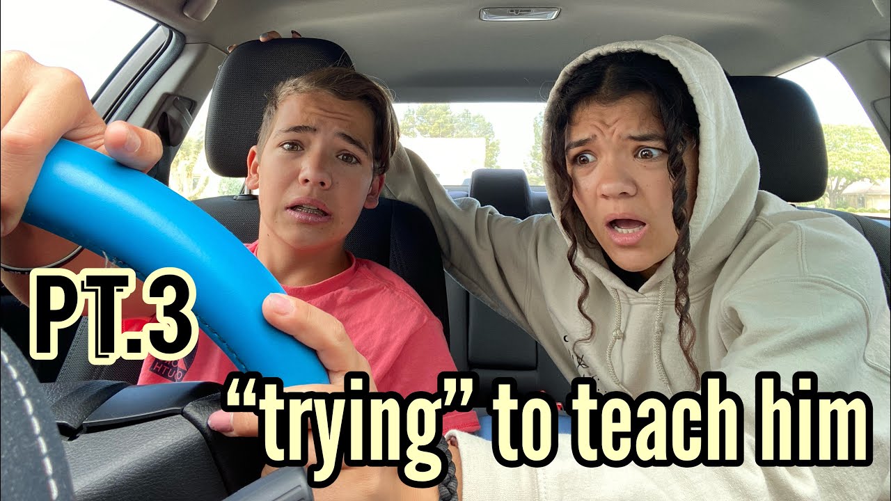 he's ACTUALLY learning how to drive!! annnnd I may have almost gotten a heart attack...