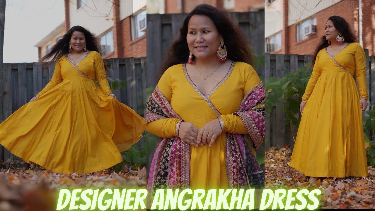 Designer Angrakha Anarkali Dress Cutting and Stitching|Chuddidar sleeve|Maina Thapa
