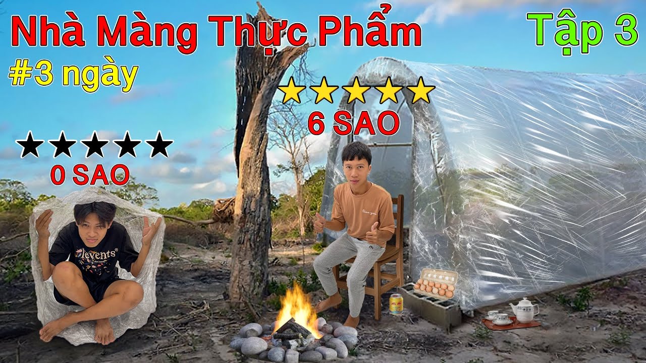 Người Cuối Cùng Rời Khỏi NHÀ BẰNG MÀNG BỌC THỰC PHẨM 0 Sao vs 6 Sao sẽ Thắng 10 Triệu