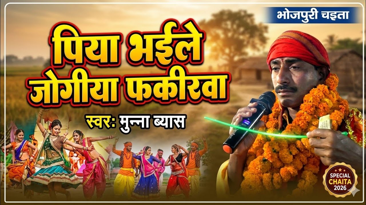 भोजपुरी दमदार चइता मुन्ना व्यास की आवाज में देहाती चइता पियाभईले जोगिया फकीरवा एरामा Bhojpurichaita 