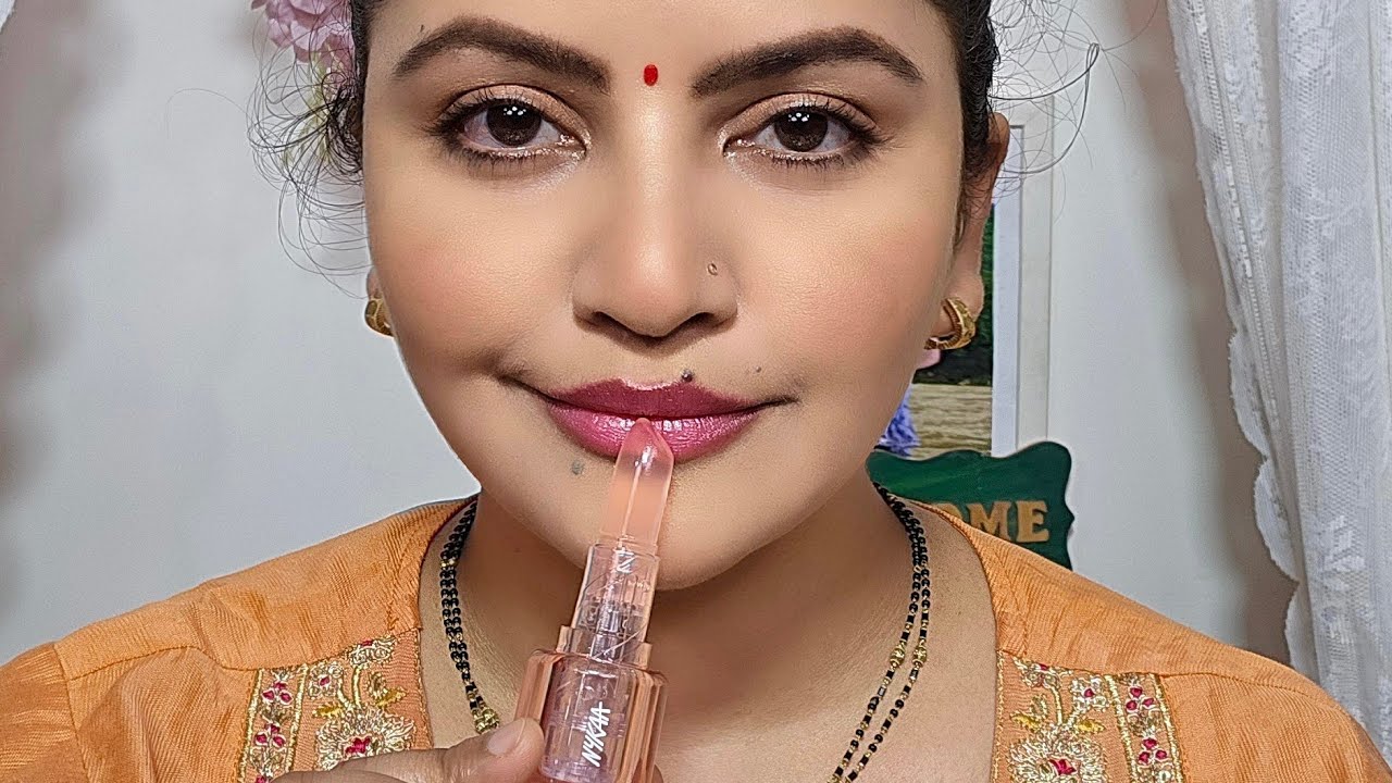 NYKAA Lolli LIPS PH color changing LIPSTICK REVIEW | NYKAA | TRANSPARENT LIPSTICK PINK | RARA