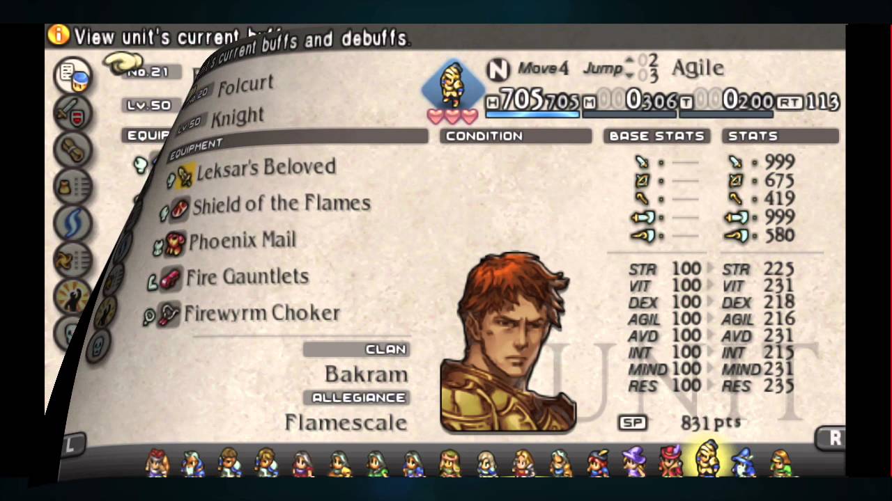 Tactics Ogre All maxed characters /Dream Team