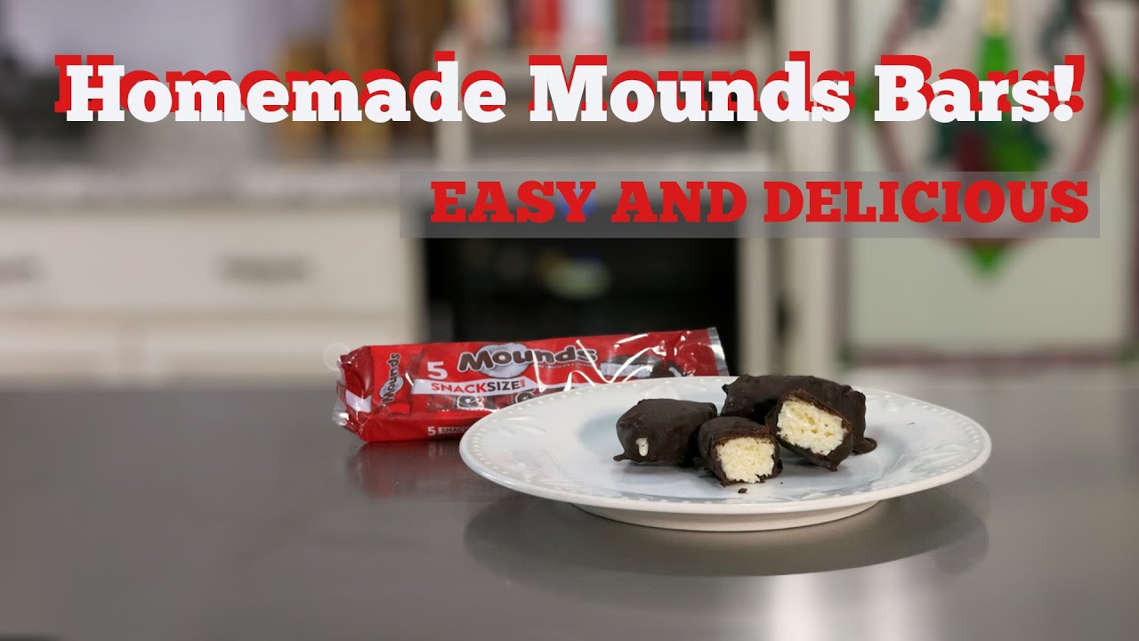 Homemade Mounds Bars! Easy and Delicious Bring these to you Superbowl Party!
