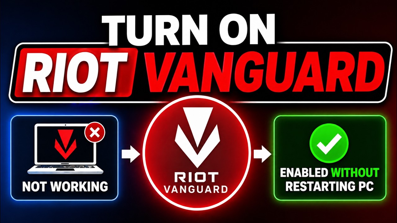 How To Turn On Riot Vanguard Without Restarting PC (Not Working Now)