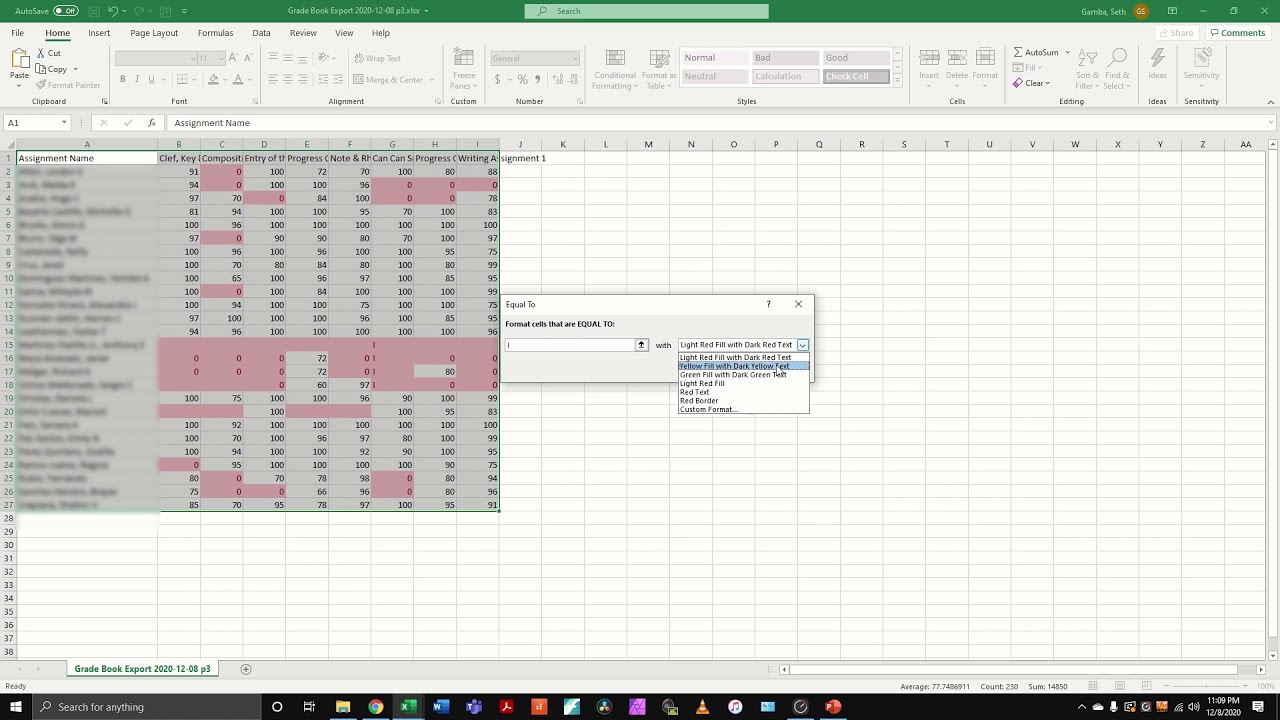 Tracking Missing Assignments with Infinite Campus and Excel