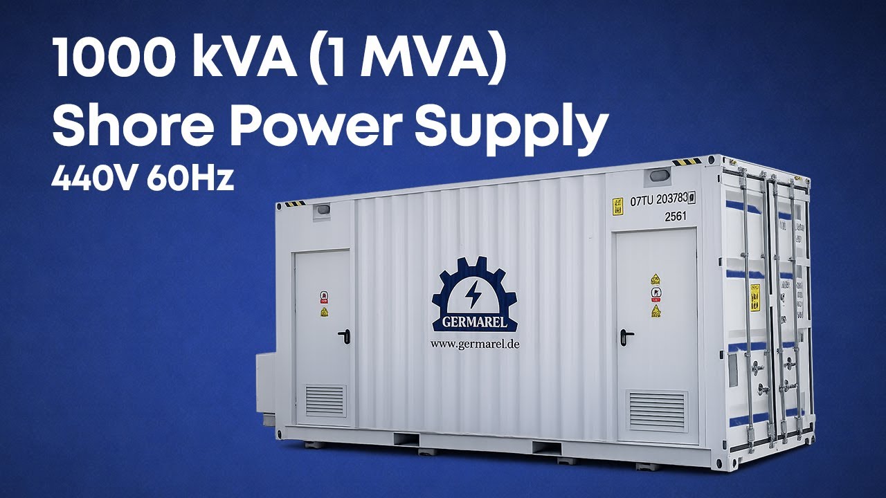 Shore Power 1000kva 1MVA shore power for Frigate, Navy, NATO, Euro, Port Power for Vessels 440V 60Hz