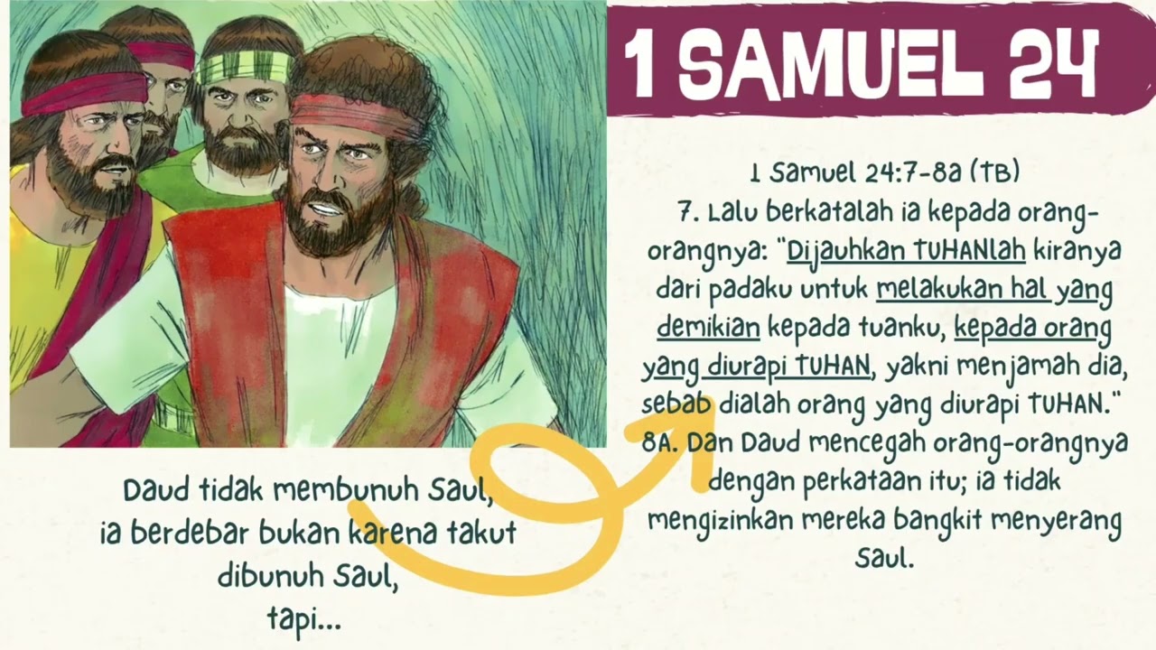Ibadah Sekolah Minggu, 16 November 2025. 1 Samuel 24 "Peringatan sebelum melakukan dosa"