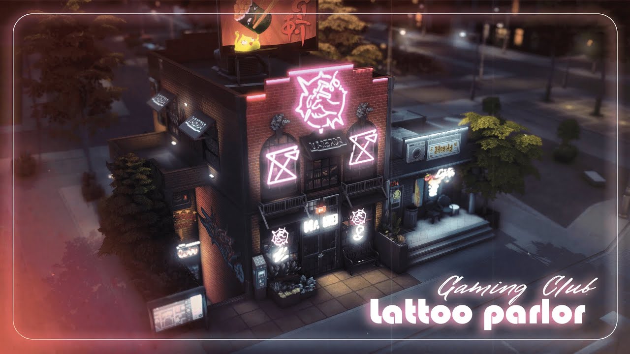 🖤Тату салон| 🎰Казино| 🎮Игровой клуб| Строительство NO CC sims 4