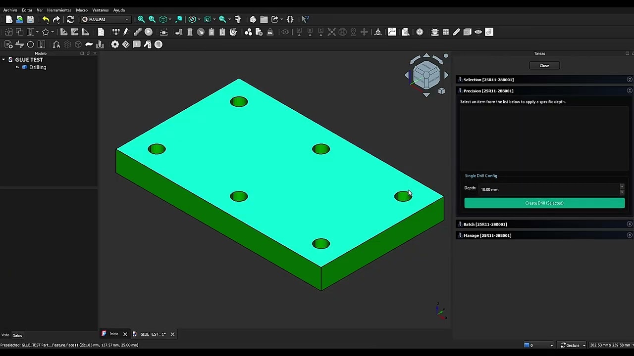 Automated Drilling - FreeCAD Plugin
