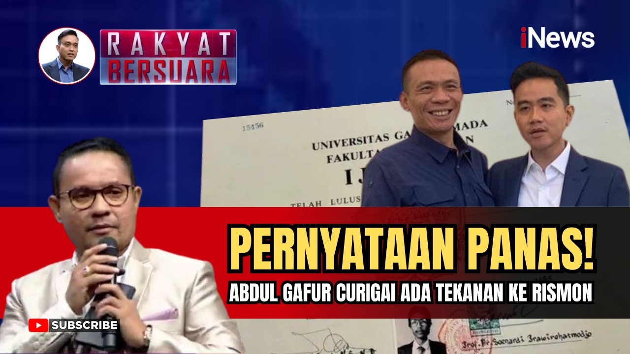 PANAS! Abdul Gafur Tuding Rismon Berubah karena Tekanan, Ada Tangan Tak Terlihat | Rakyat Bersuara