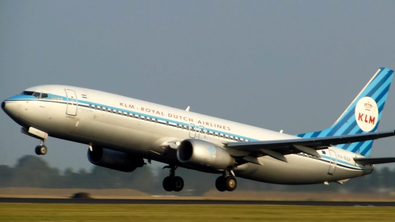 KLM ► Boeing 737-800 (Retro!) ► Takeoff ✈ Amsterdam Airport Schiphol