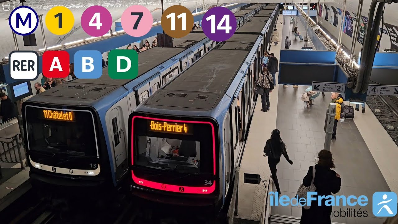 Trains à Châtelet - Les Halles 