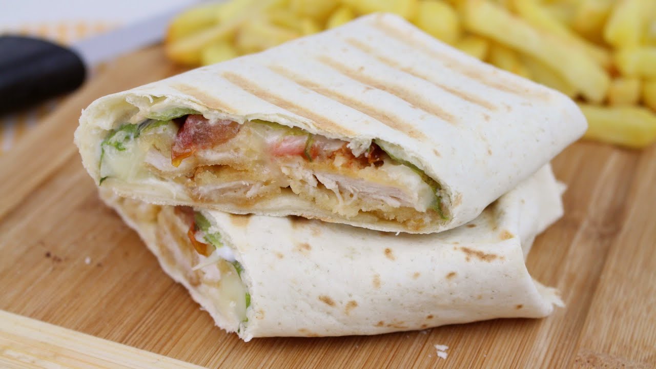 🌯🍗WRAP DE POLLO RANCHERO🍗🌯 | Aprende a doblar bien un wrap con un relleno fabuloso