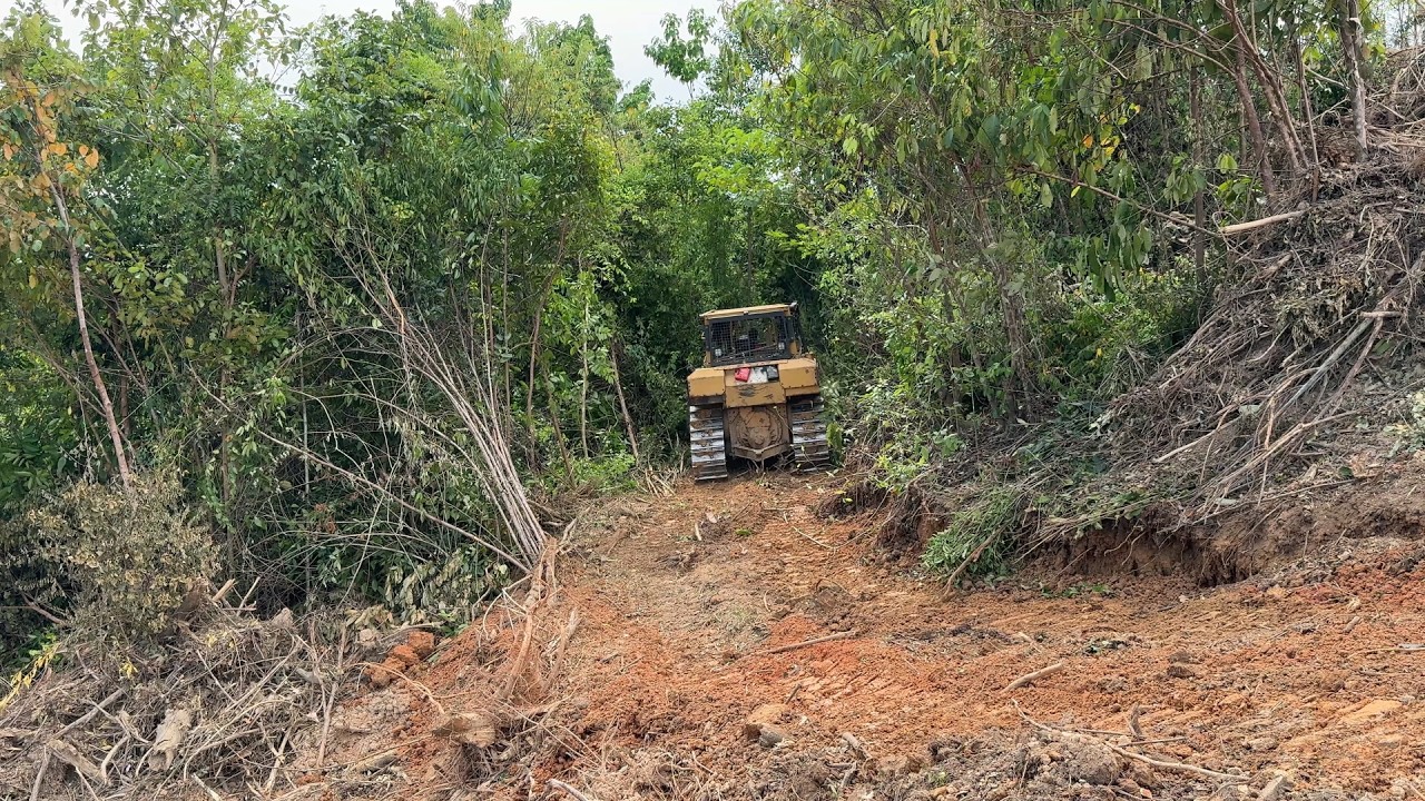 Opening a Mountain Road, Bulldozer D6R XL in Action