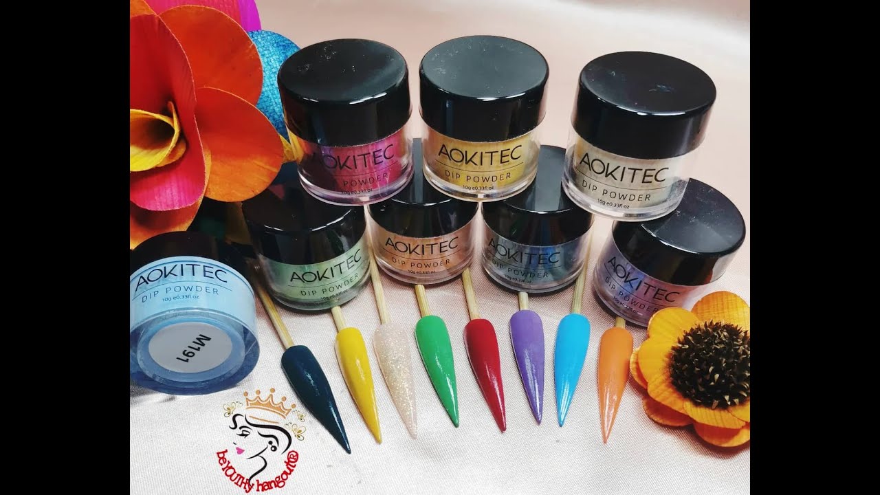 DIP POWDER NAILS step by step procedure @aokitec1331