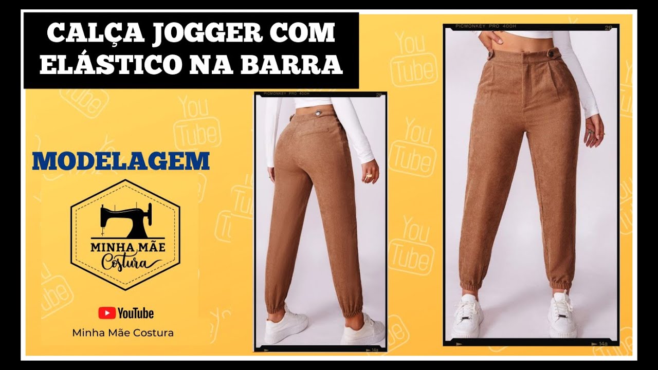 CALÇA JOGGER COM ELÁSTICO NA BARRA - PASSO A PASSO DA MODELAGEM