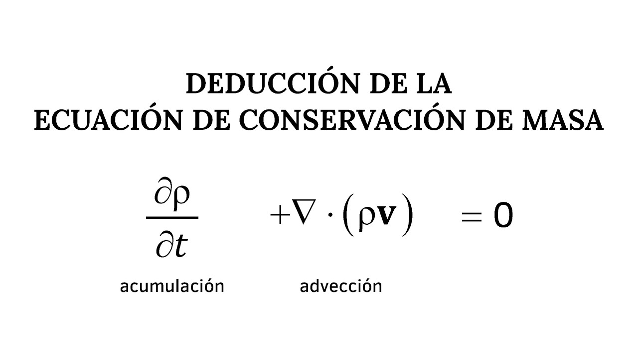 Deducción de la ecuación de conservación de masa
