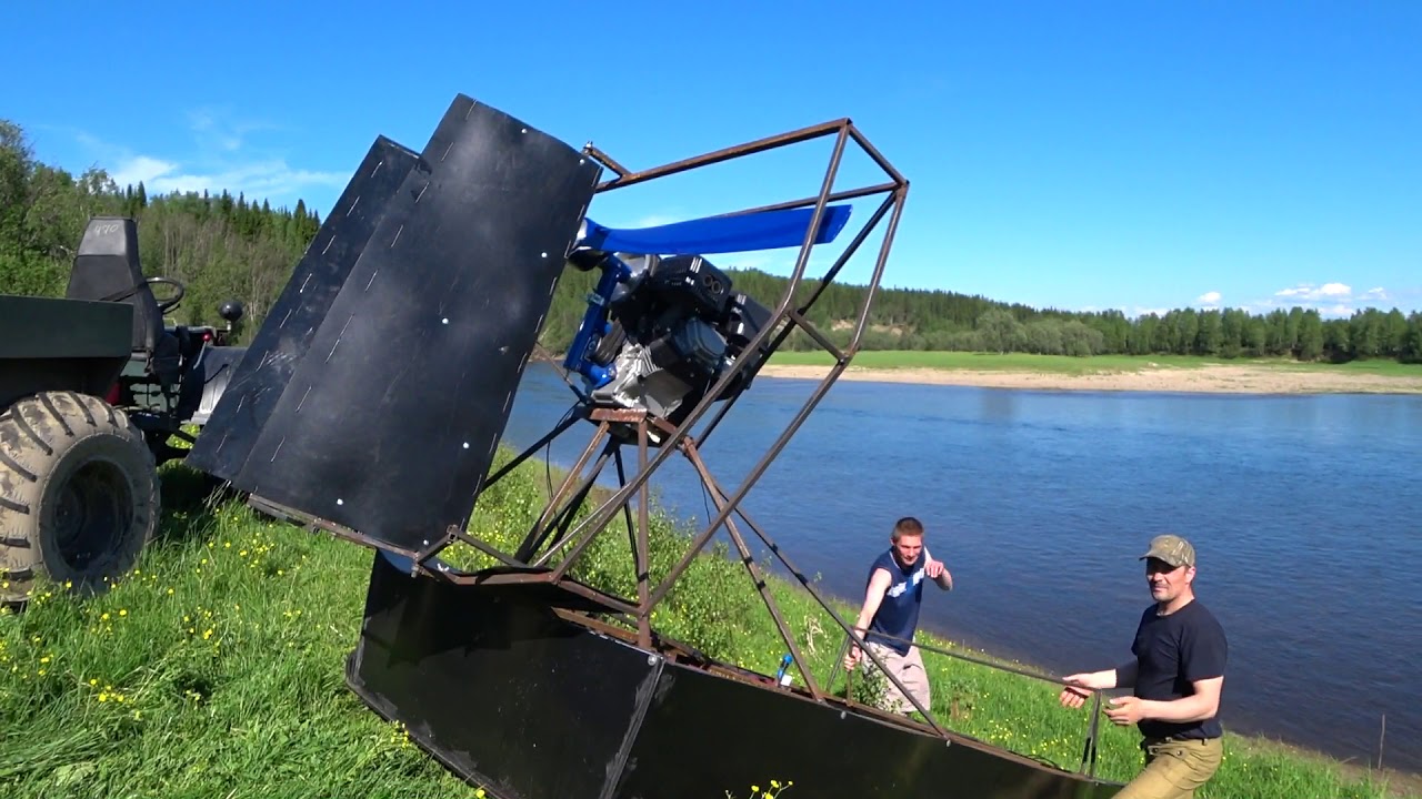 САМОДЕЛЬНАЯ АЭРОЛОДКА ВПЕРВЫЕ НА ВОДЕ! НЕ ЗРЯ СТАРАЛСЯ. ЕЗДИТЬ БУДЕТ ТОЧНО.