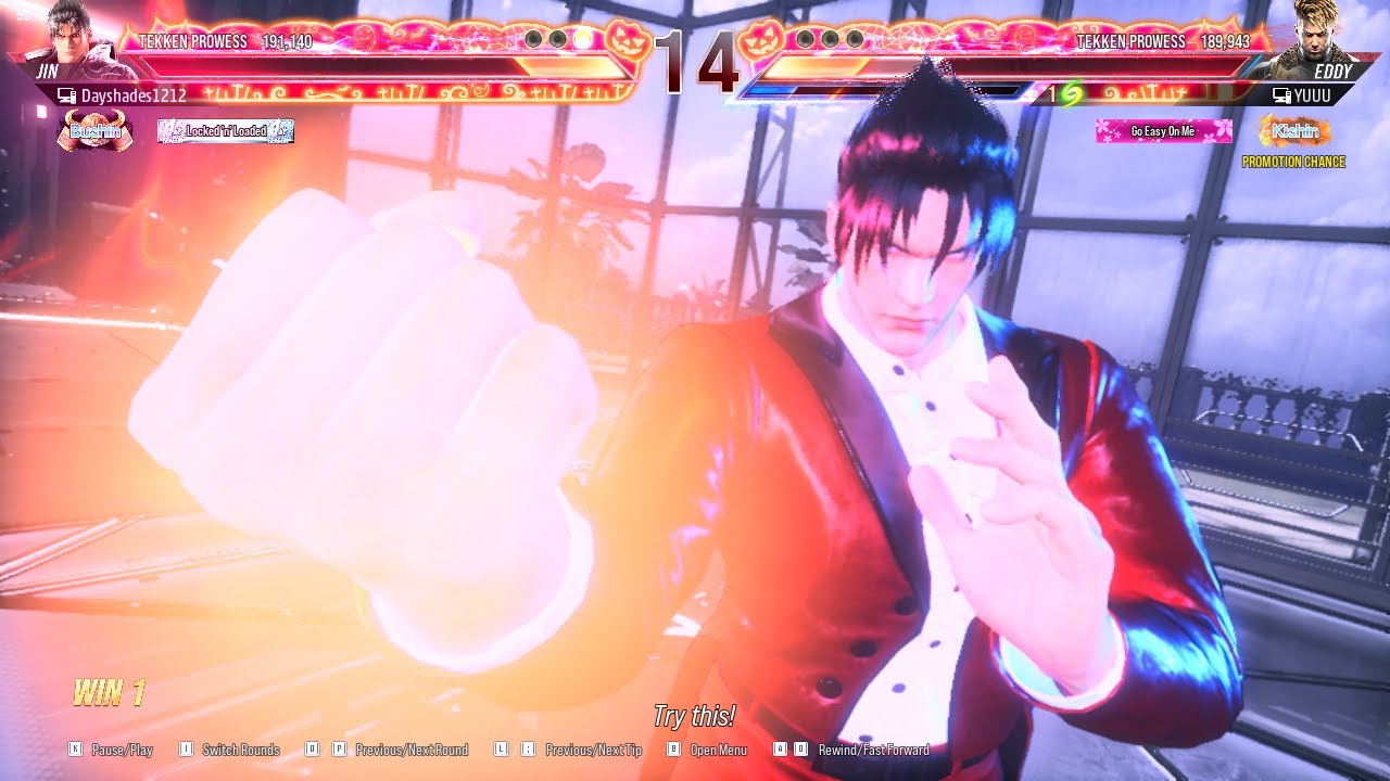 Demoting an aggressive Eddy player who pushes my Jin to the limit