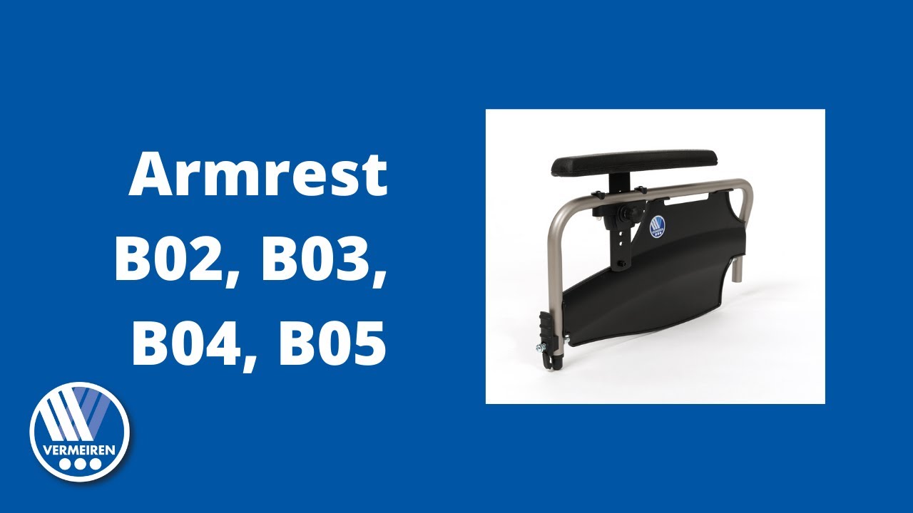 How to replace armrests on manual wheelchairs? B02, B03, B04, B05 -VERMEIREN