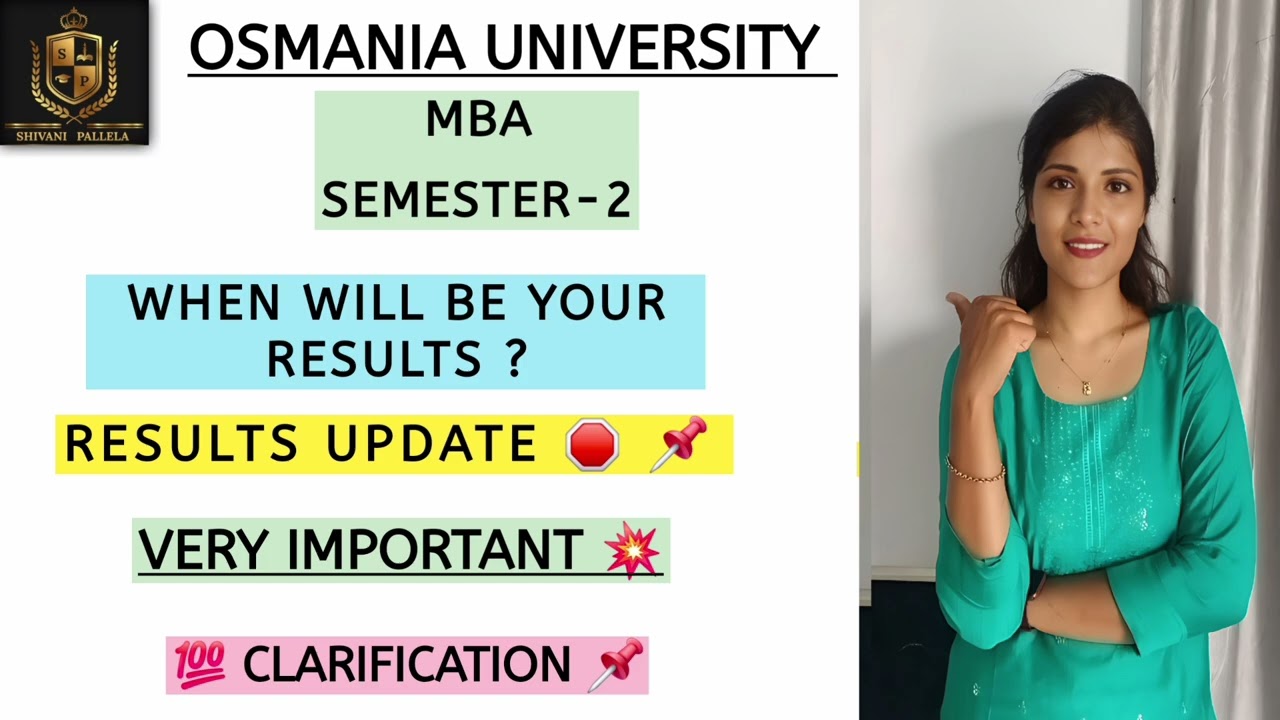 WHEN WILL BE YOUR MBA SEMESTER 1 & 2 EXAM RESULTS || OSMANIA UNIVERSITY || MBA || @shivanipallela 