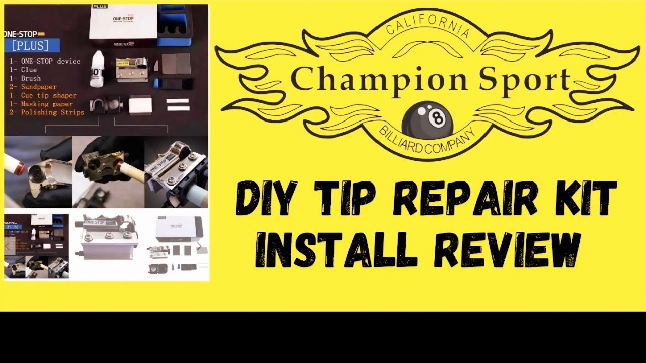 Champion Cues One Stop Plus tip repair and replacement kit review and install. 