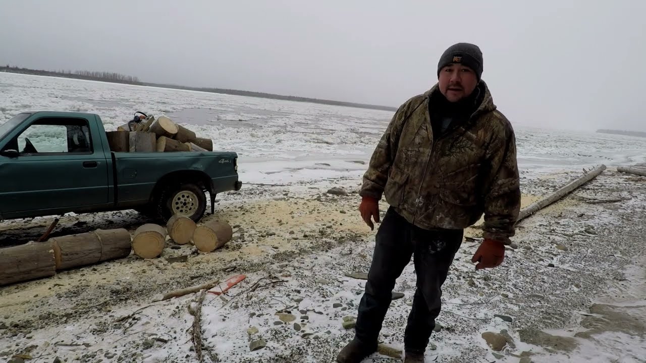 Firewood Cutting on the Yukon River   Joe and Stan Zuray