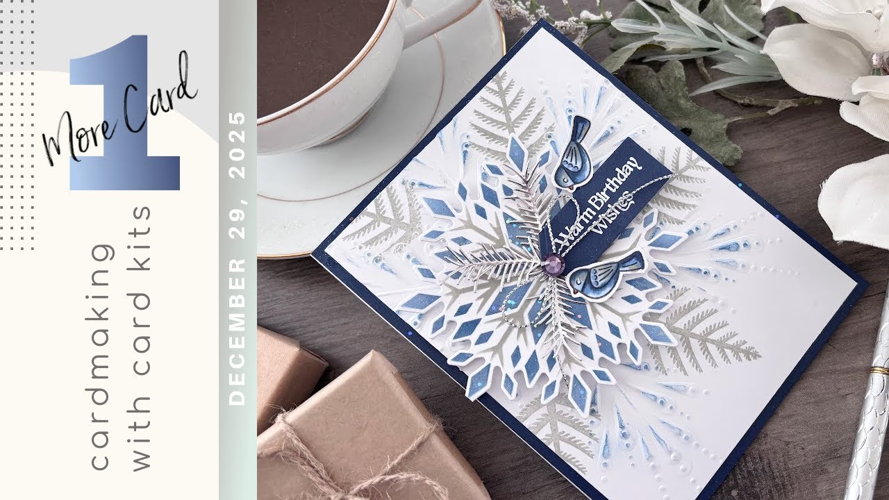 Simon Says Stamp January 2026 Kit: Two-Toned Snowflake Birthday Card & Unboxing