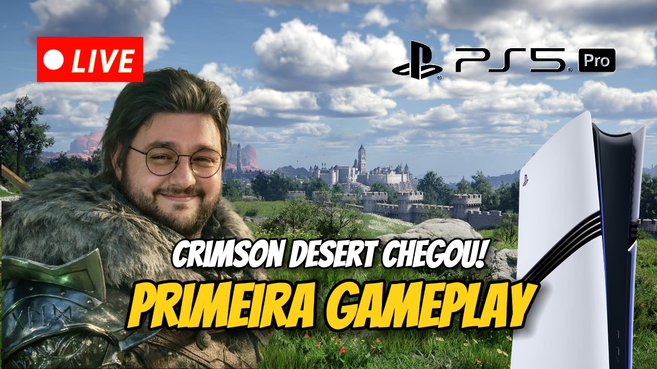 CRIMSON DESERT no PS5 PRO 4K HDR! 😱 Primeira gameplay + testes AO VIVO