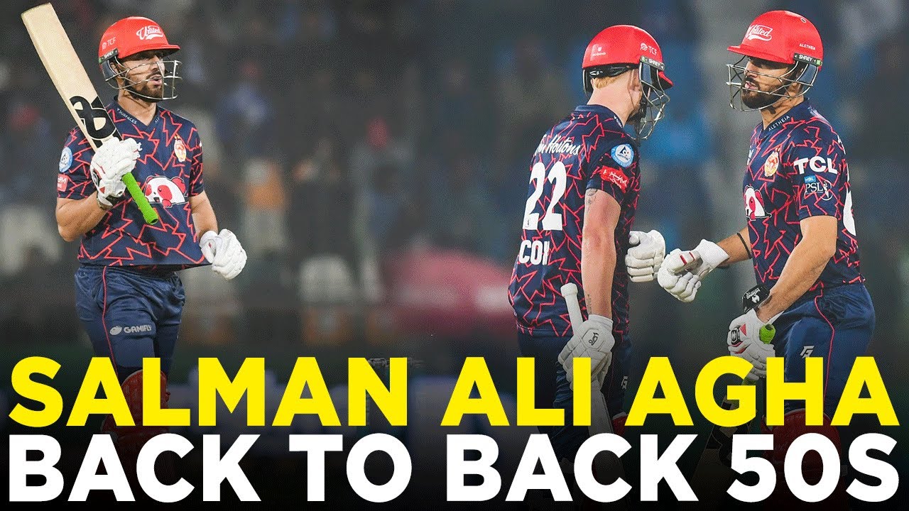 Back to Back Fifties By Salman Ali Agha | Multan Sultans vs Islamabad United | HBL PSL 9 | M2A1A