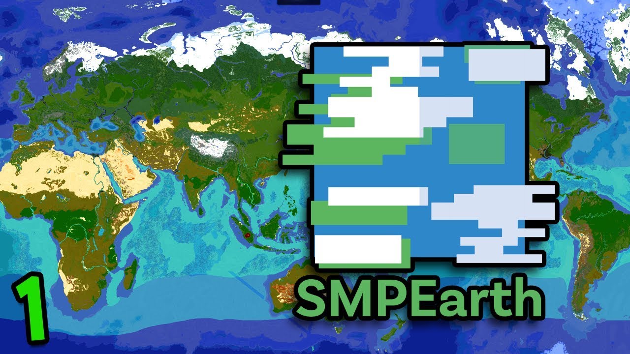 Minecraft But It's Literally A Map Of Earth (Minecraft SMP Earth #1)
