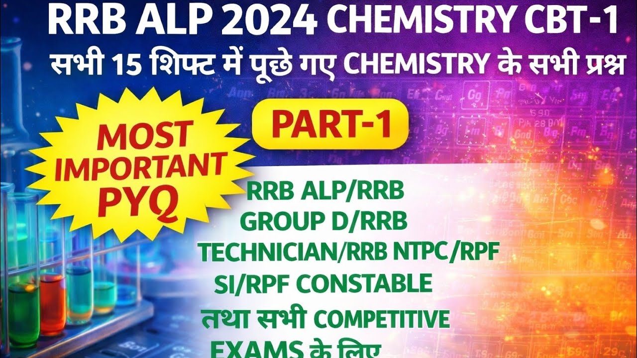 RRB ALP 2024 CHEMISTRY QUESTIONS 