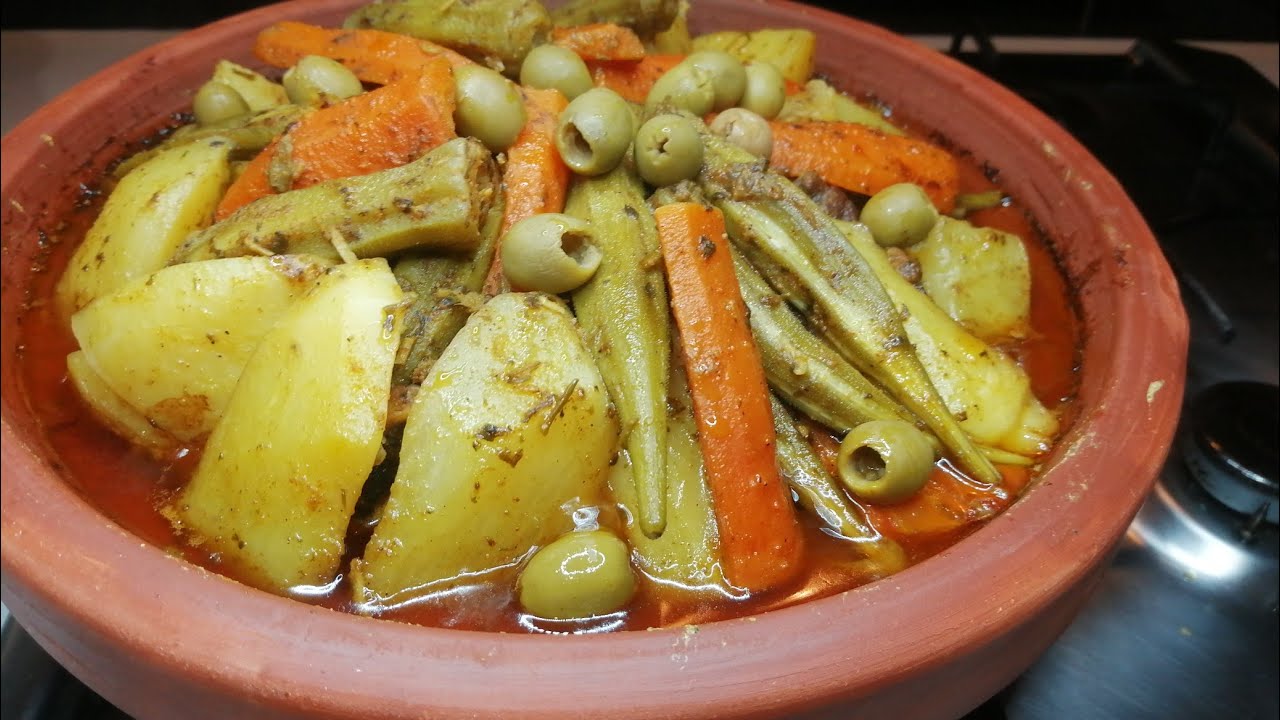 Tajine viande gombos pomme de terre carottes facile