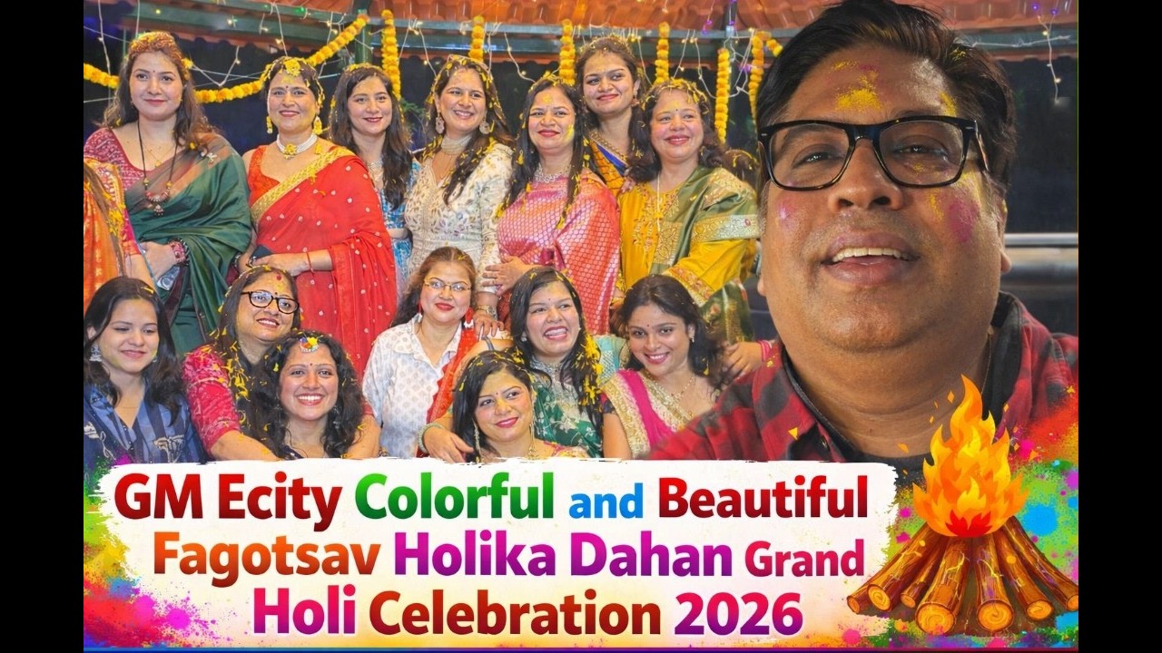 GM Ecity Colorful and Beautiful Fagotsav Holika Dahan Grand Holi Celebration 2026