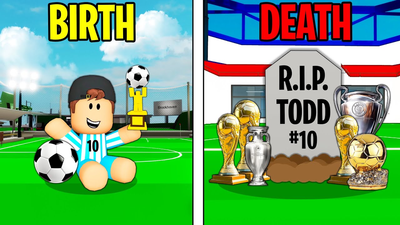 BIRTH to DEATH of a FOOTBALLER in Brookhaven RP!!