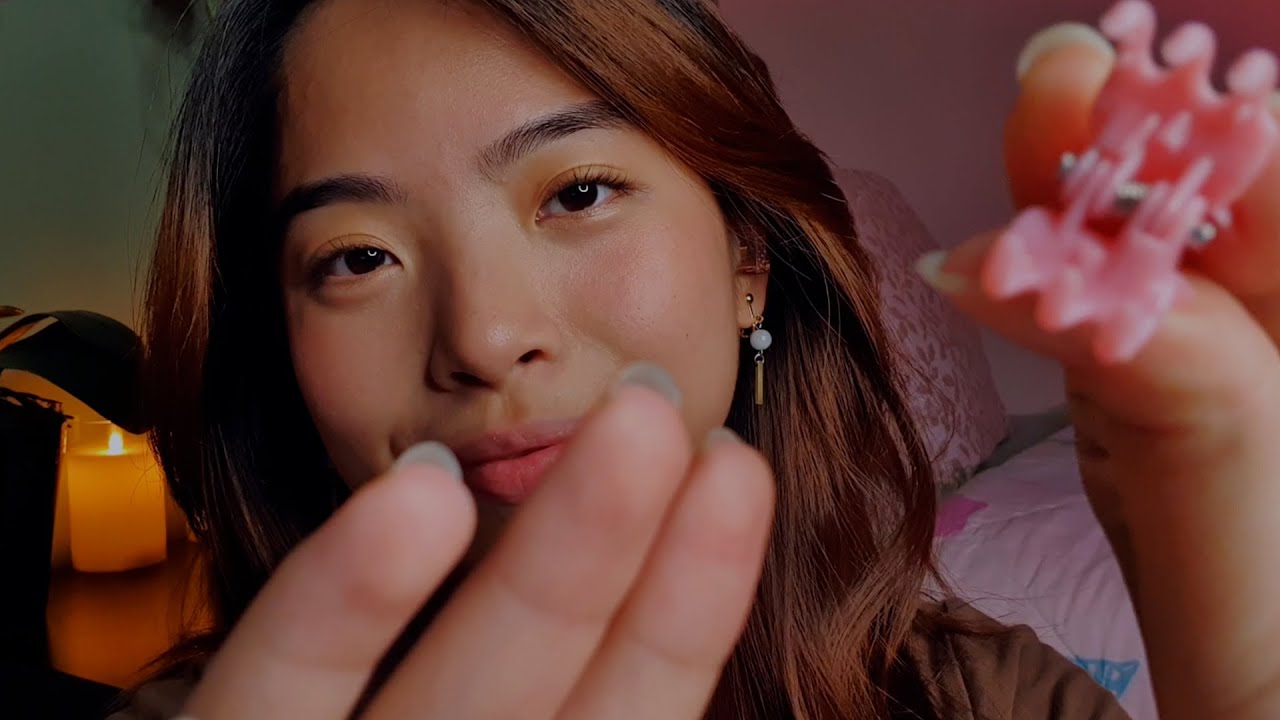 ASMR Doing Your Hair 🎀 Brushing, Combing, Clipping, Braiding ✨ Invisible Hair Play (Layered Sounds)