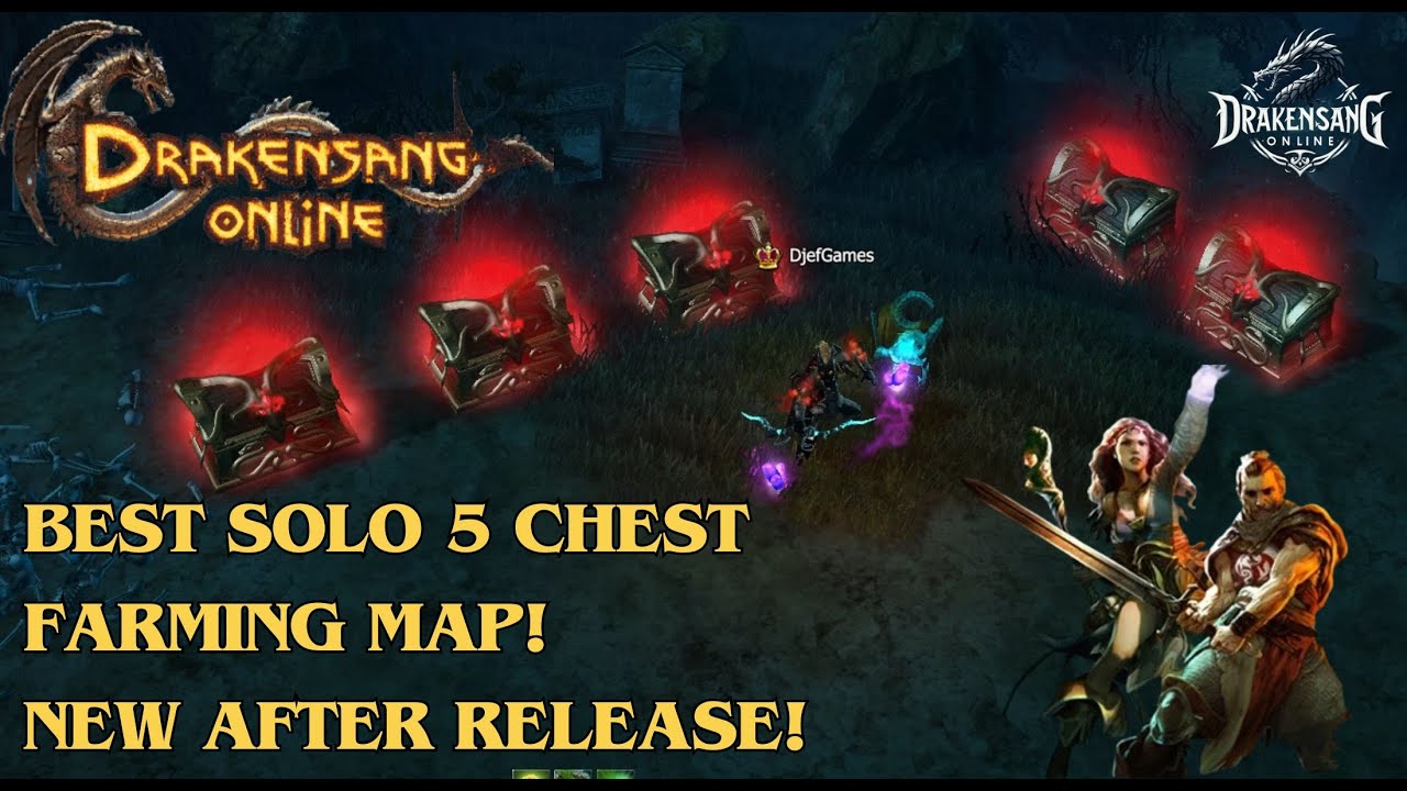 Drakensang Online - Best Solo 5 Bloodchests Farming Map! New After Release! (DSO)