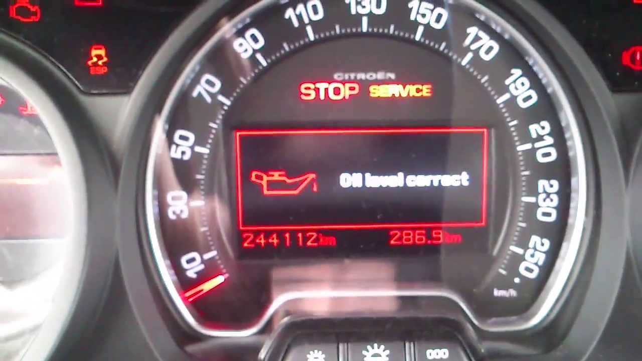 Kasowanie Inspekcji Citroen C5 (RD) 08- Oil Service Indicator Light Reset Citroen C5 (RD) 08-