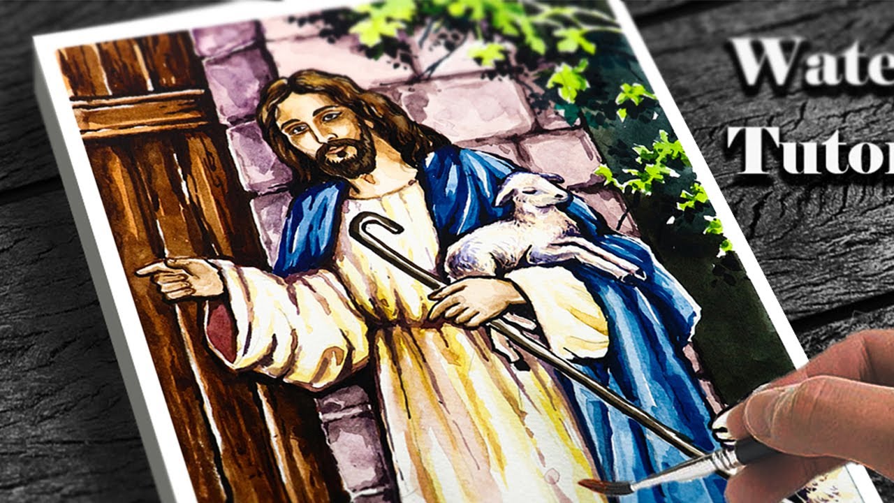 Jesus Christ Watercolor Painting Step By Step Tutorial For Beginners