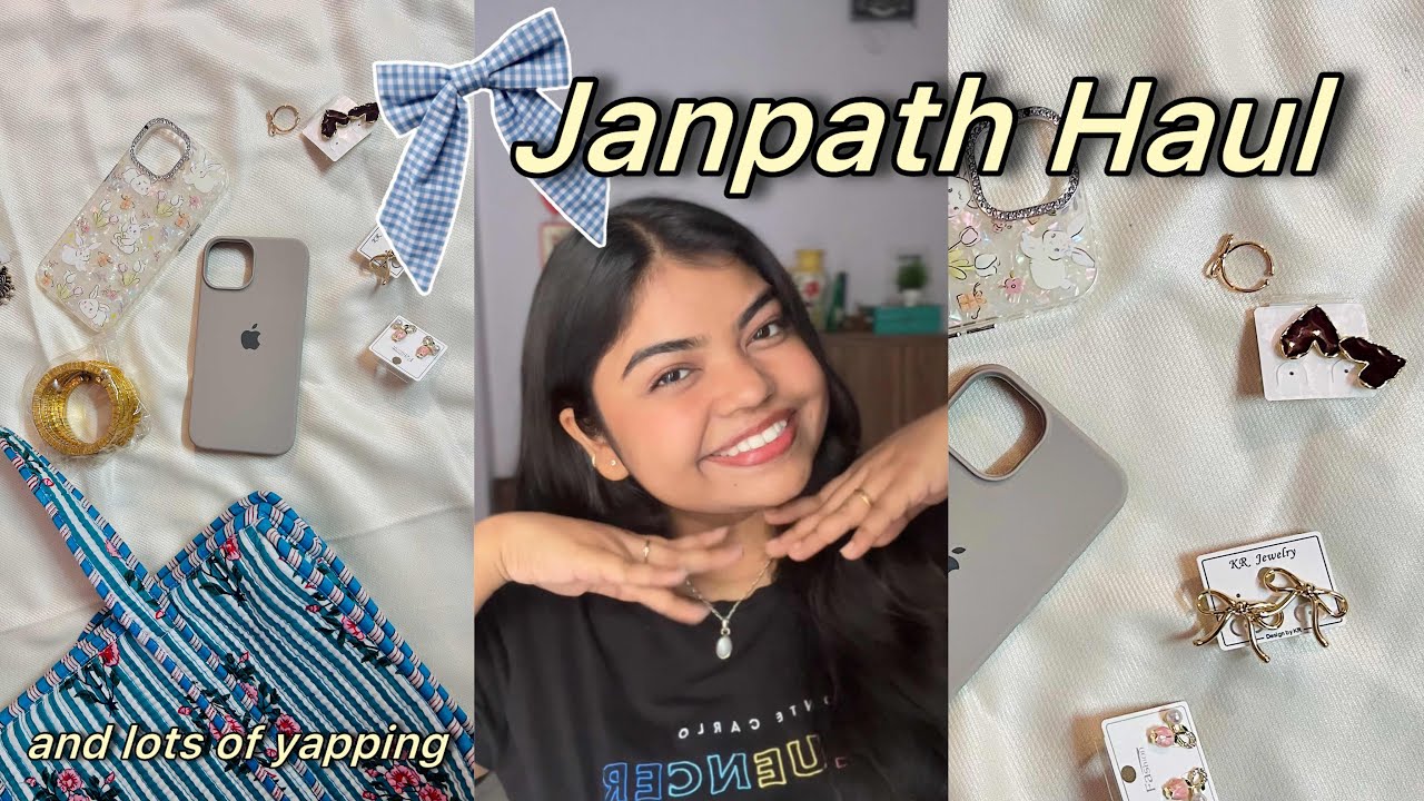 Janpath market & Gujarati lane shopping haul🛍️ |starting at just ₹50, jewellery, bags and much more🌷