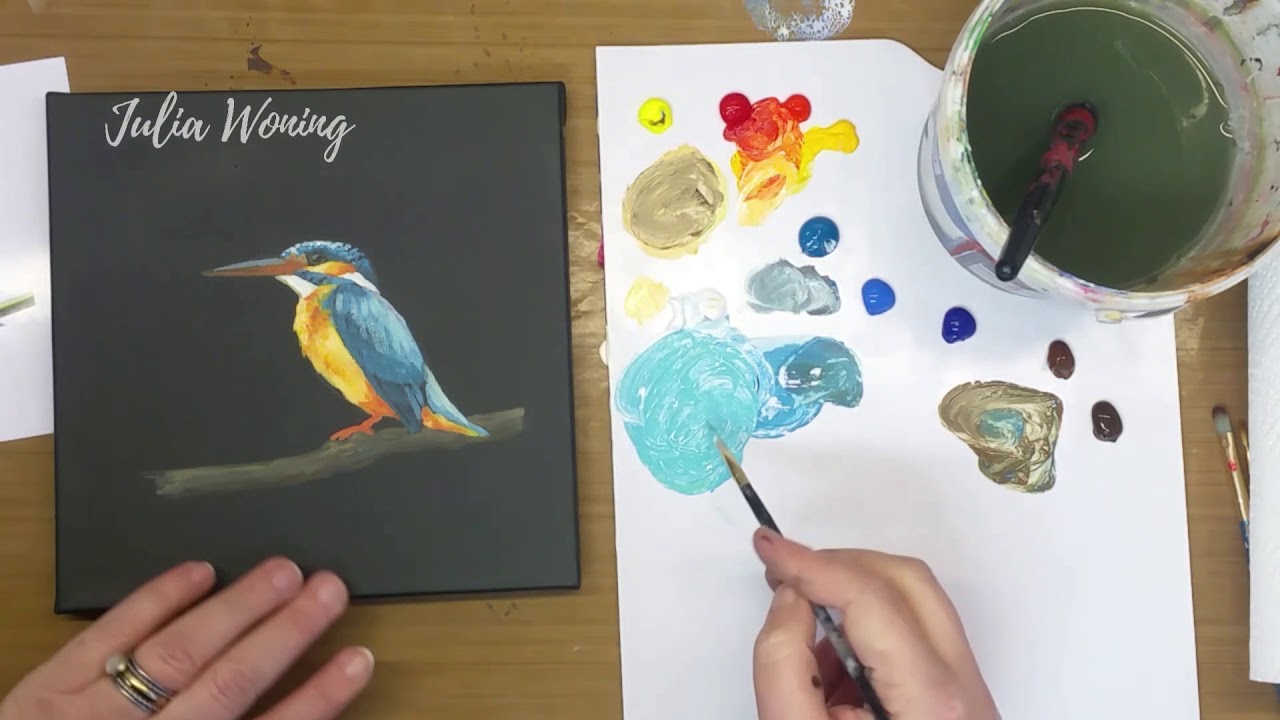 IJsvogel in Ara artist acrylics