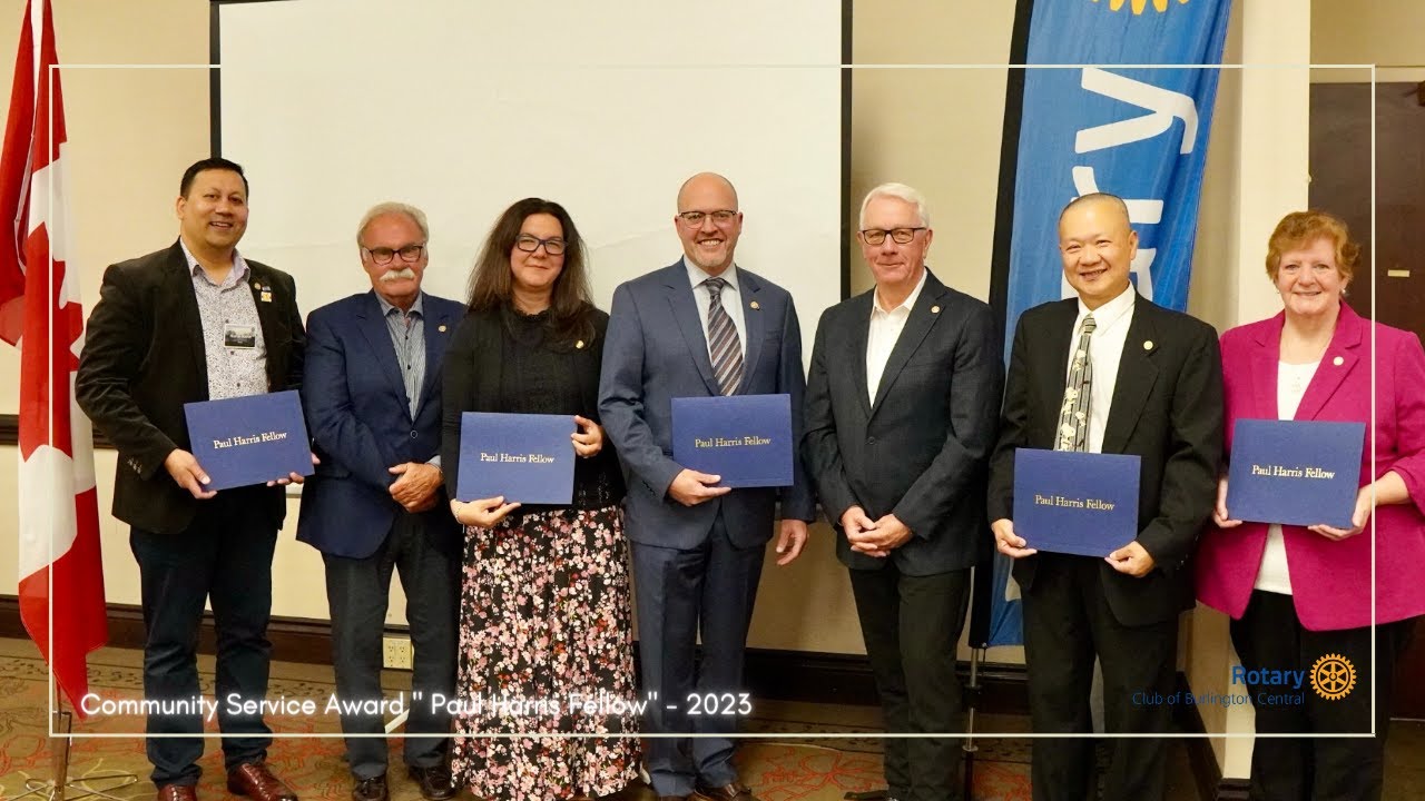 Rotary Clubs of Burlington - Community Service Awards “Paul Harris Fellow 2023” 