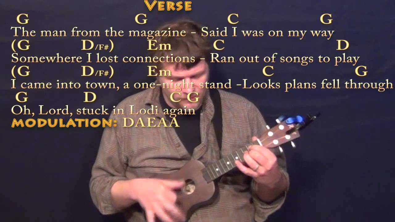 Lodi (CCR) Ukulele Cover Lesson in G with Chords/Lyrics