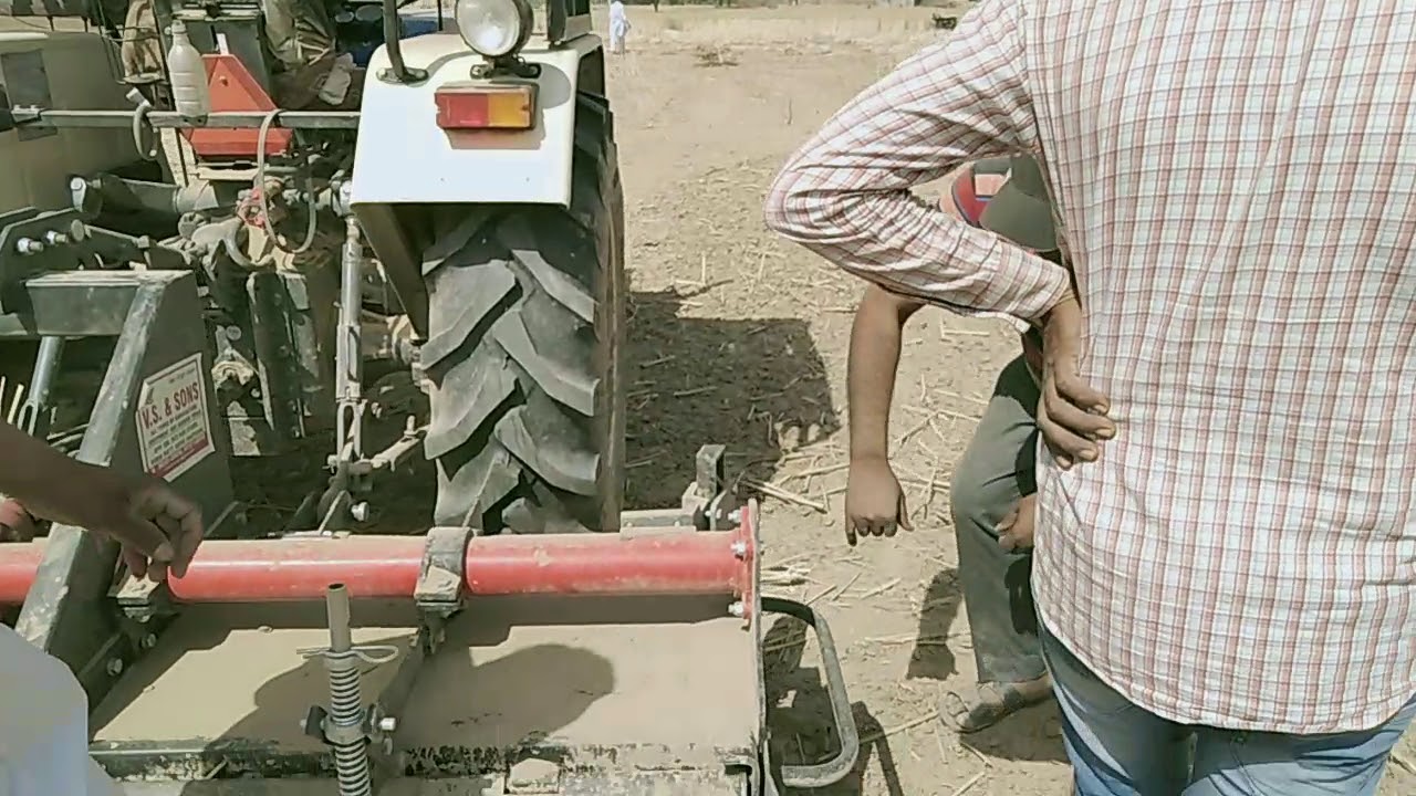 Swaraj 744 tractor and rotavator settings in my field