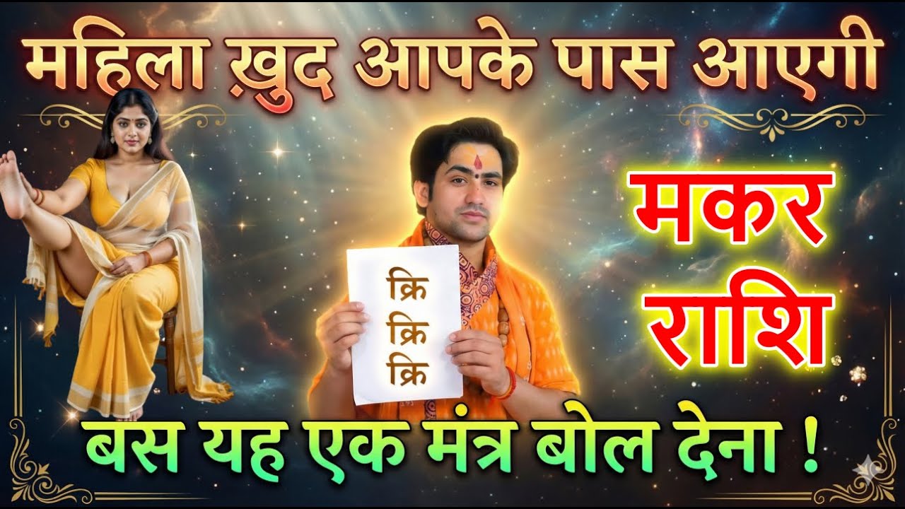 मकर राशि 500% महिला ख़ुद आपके पास आएगी बस यह एक मंत्र बोल देना !