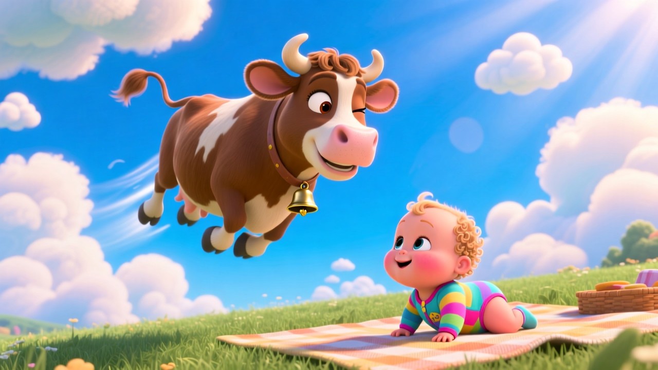 The Cow Flying Jump 🐄✨ | Fun Kids Song for Toddlers & Preschoolers